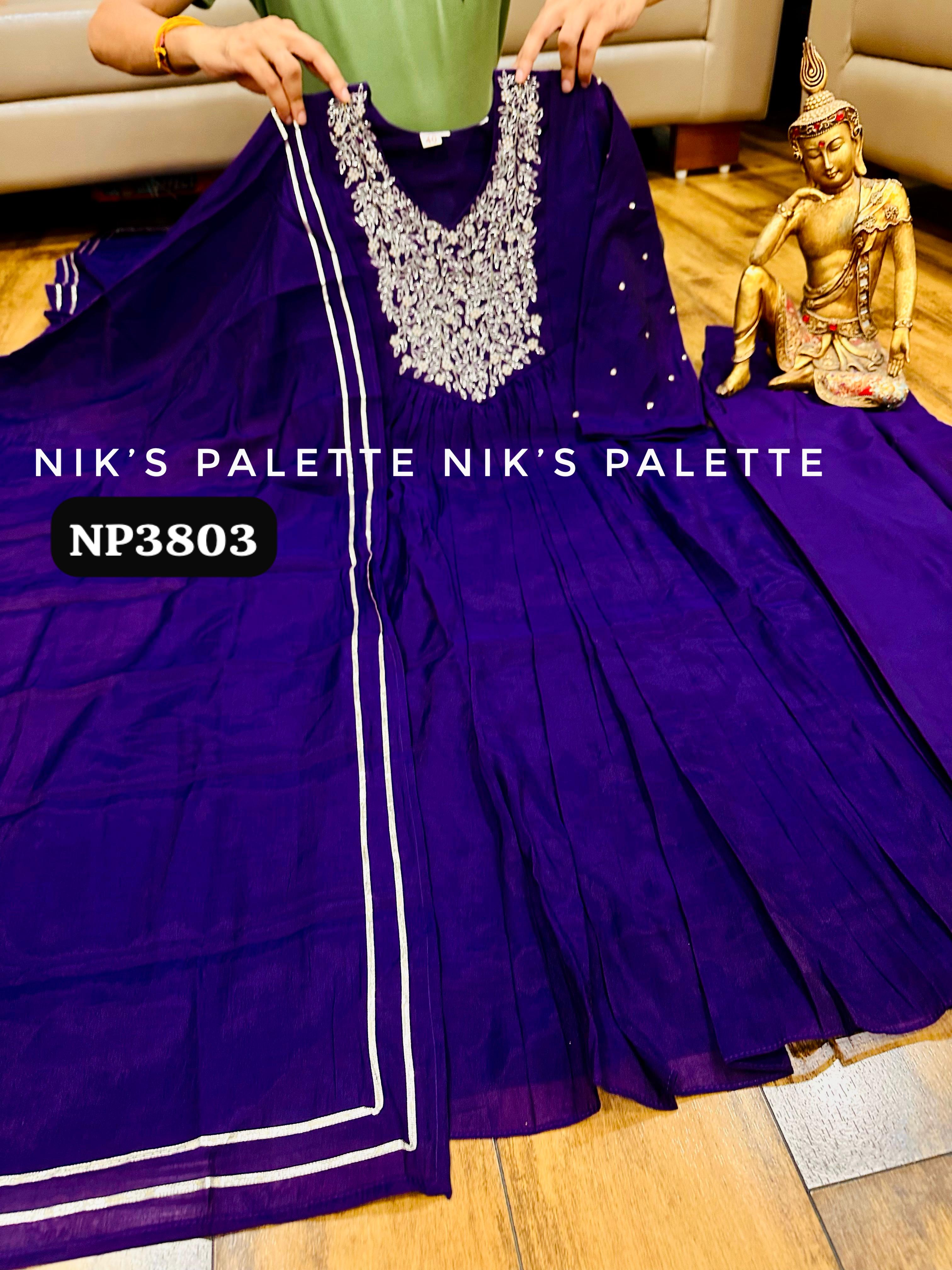 Premium Mul Chanderi A-line Kurta Set
