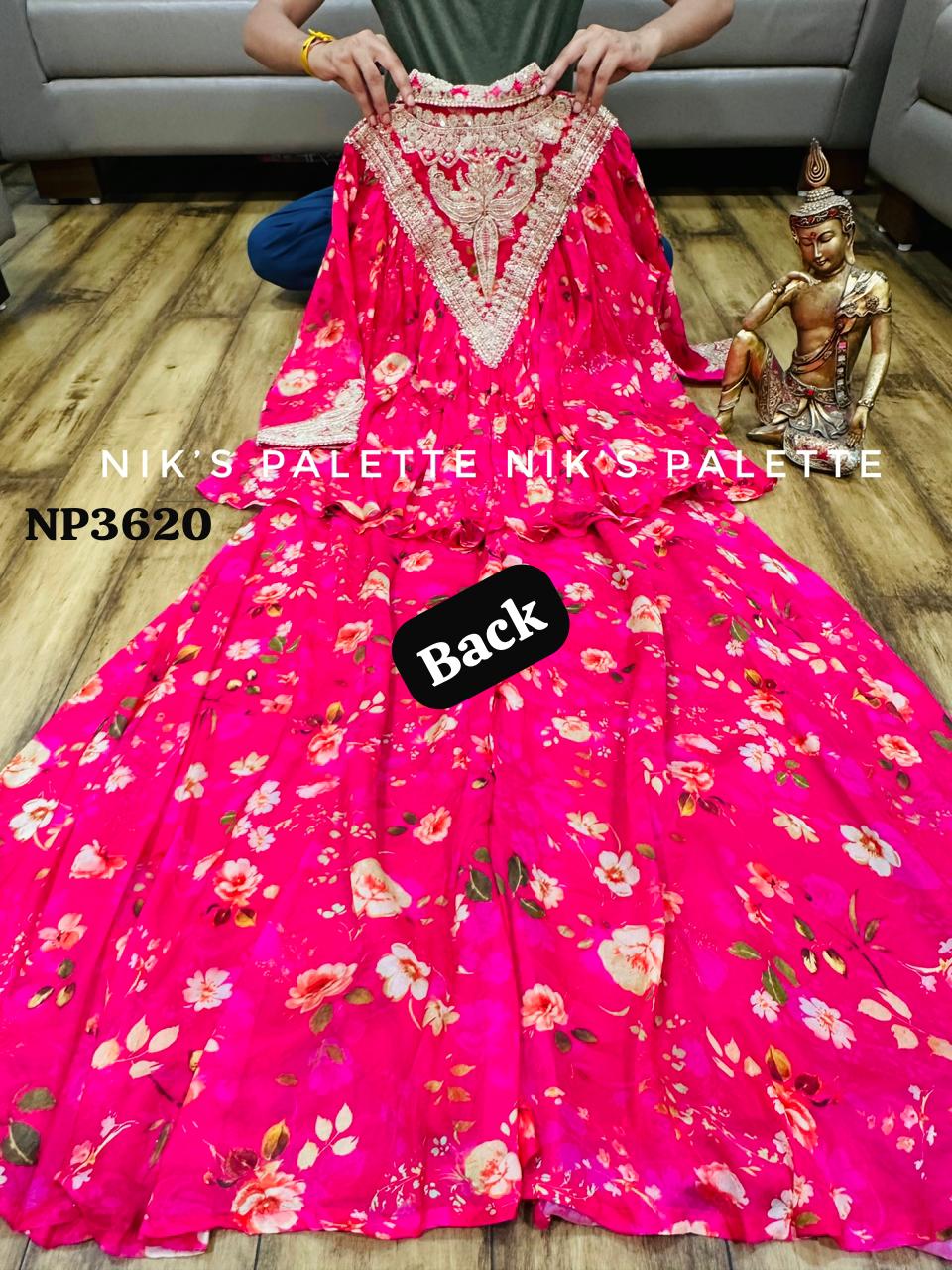 Premium Digital Print Chinnon Co-ord Set