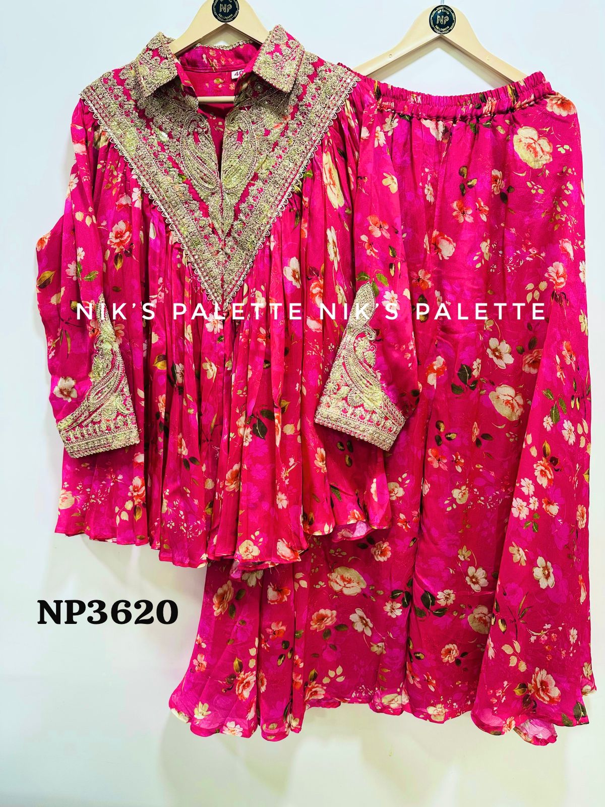 Premium Digital Print Chinnon Co-ord Set