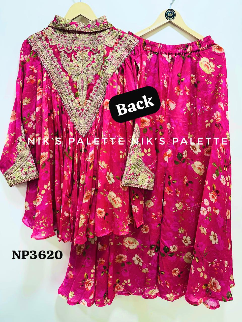 Premium Digital Print Chinnon Co-ord Set