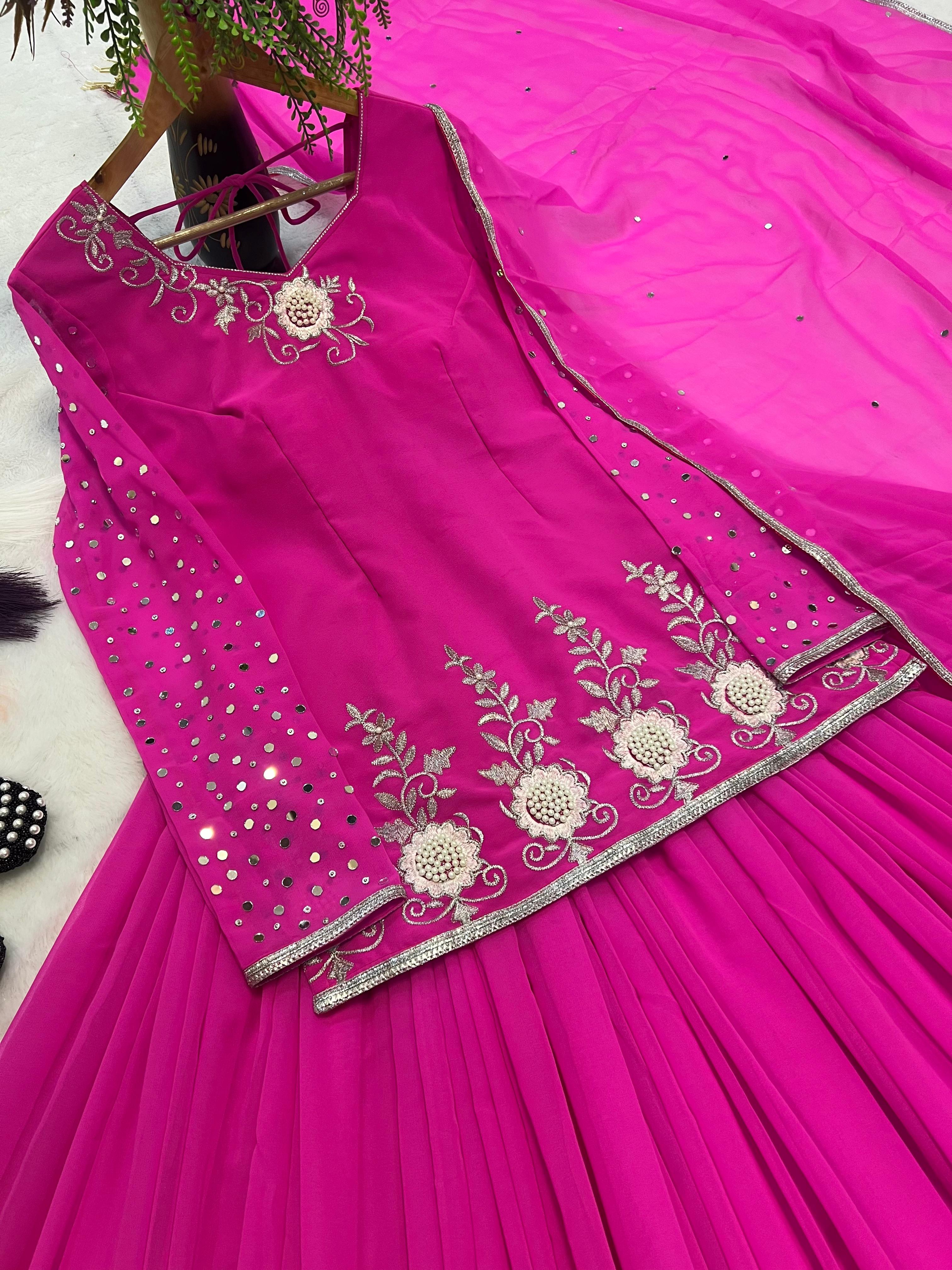 Georgette Stitched Lehenga