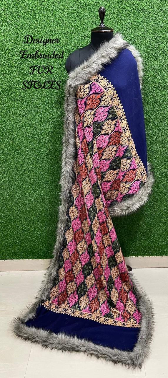 Designer Embroidered Pashmina Stoles