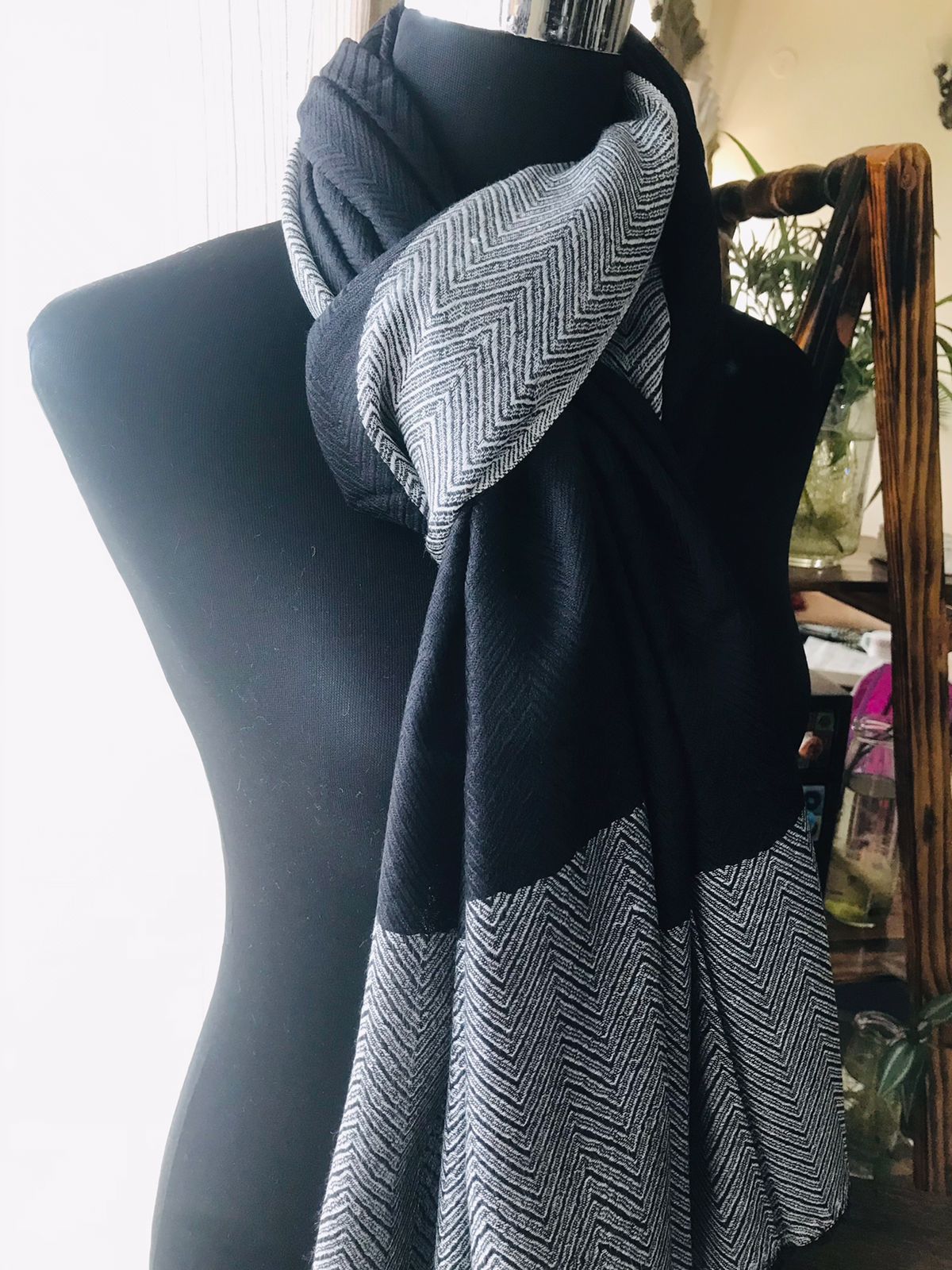 Handwoven Pure Wool Textured Weave Stoles