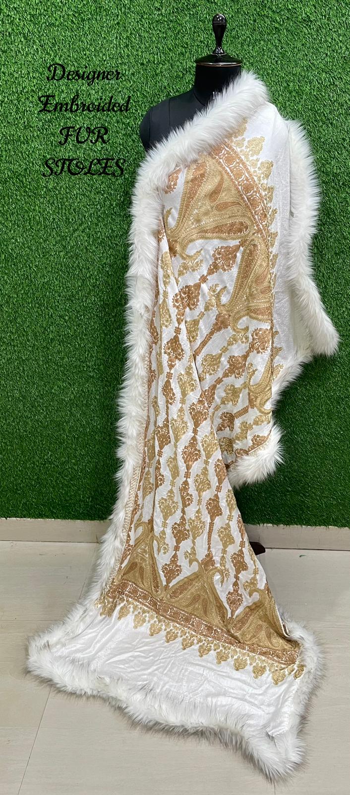 Designer Embroidered Pashmina Stoles