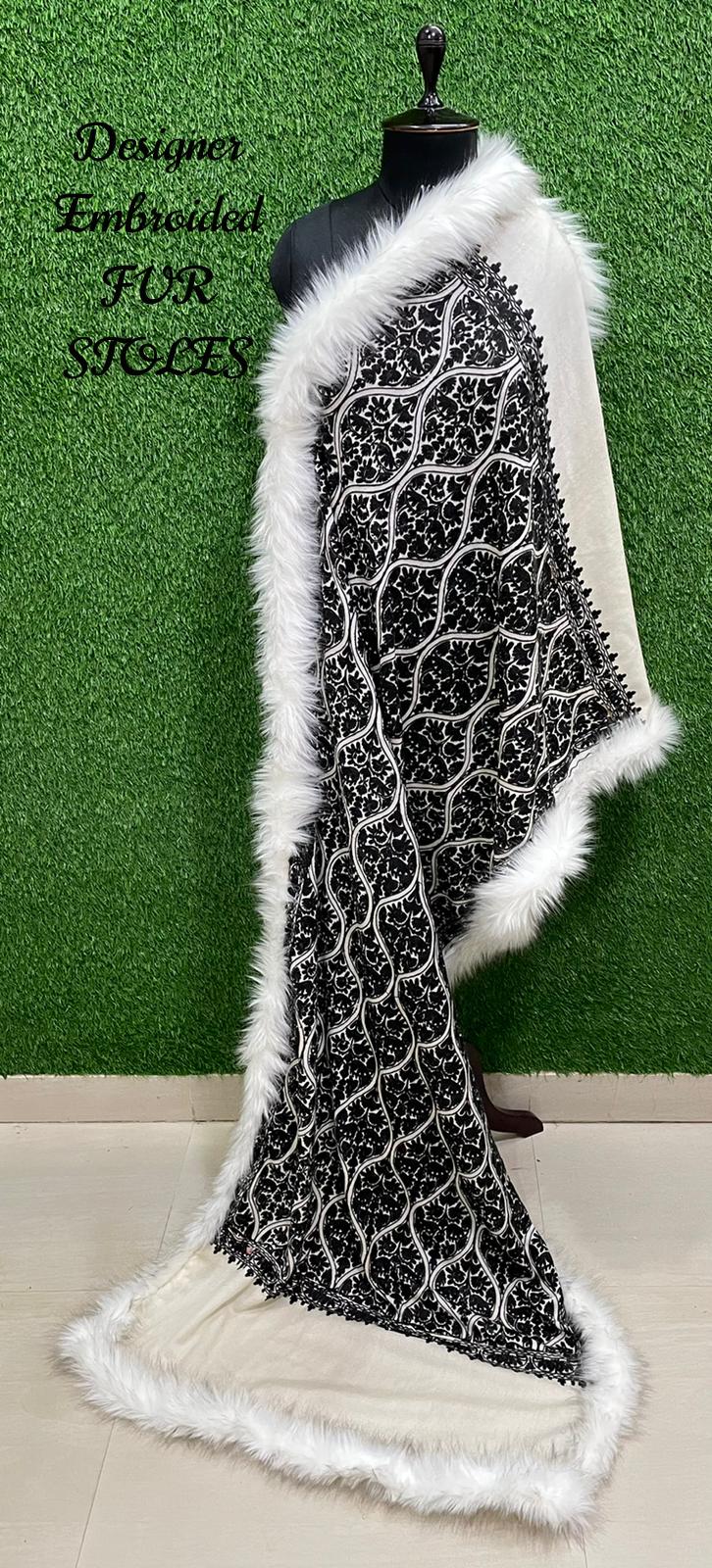 Designer Embroidered Pashmina Stoles