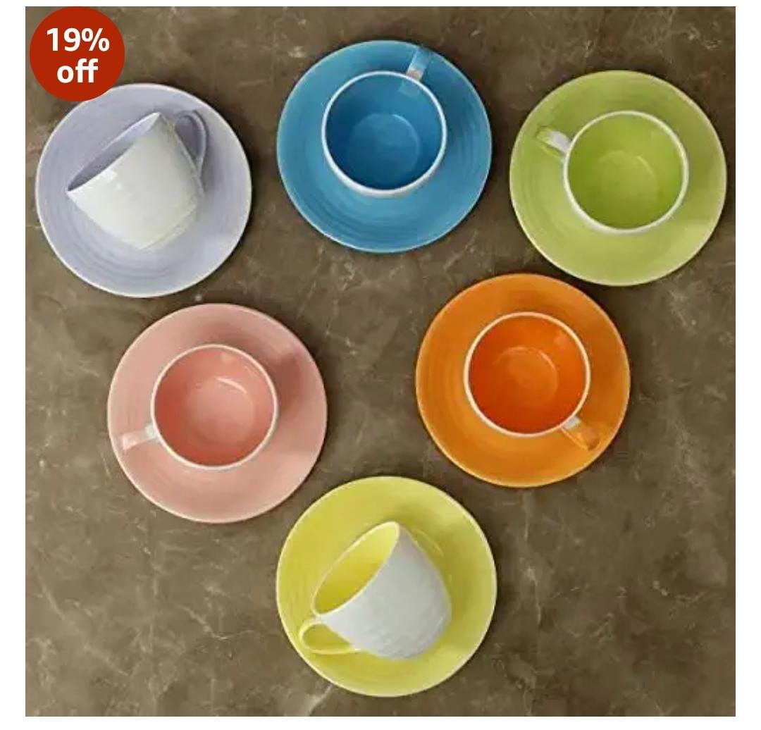 Bharat Mix Color Tea Cups