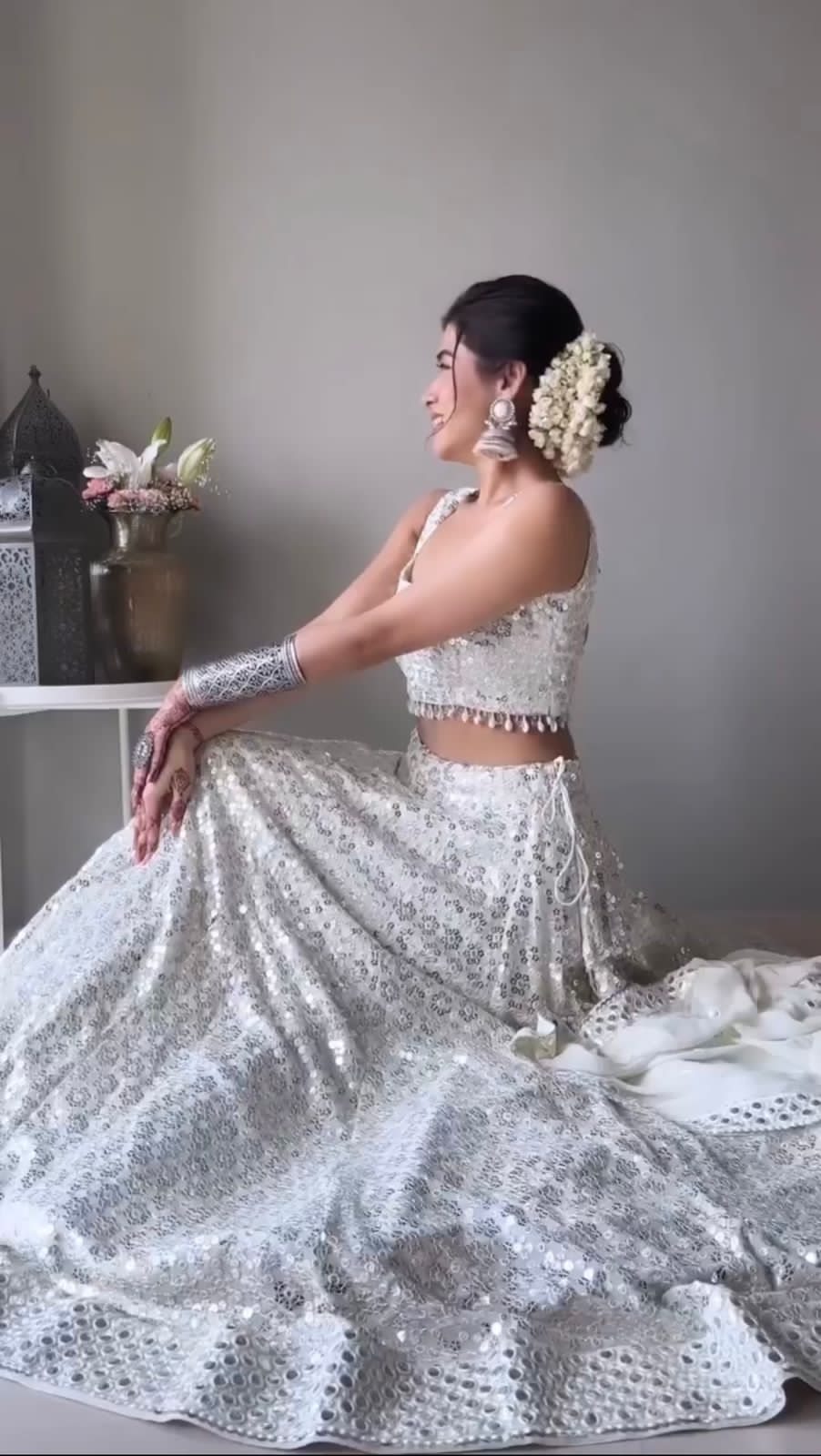 Georgette Sequins work Lehenga Choli