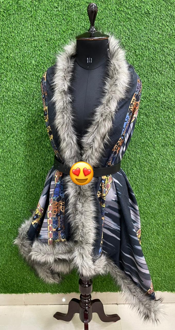 Designer Cashmere Wool Digital Print Stoles