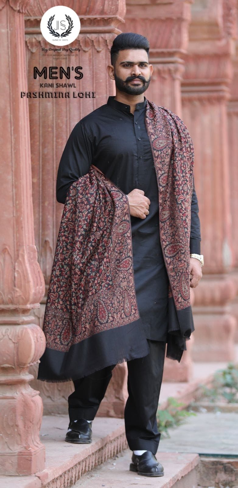 Mens Shawl Stole Kurta Pyjama Pashtush Mens Woven Ethnic Stole