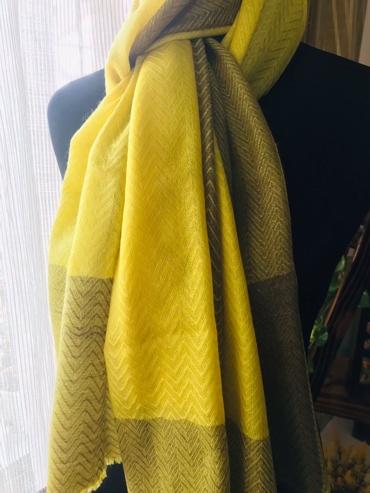 Handwoven Pure Wool Textured Weave Stoles