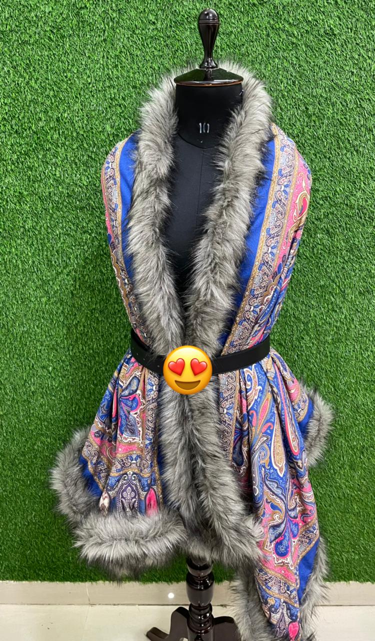 Designer Cashmere Wool Digital Print Stoles