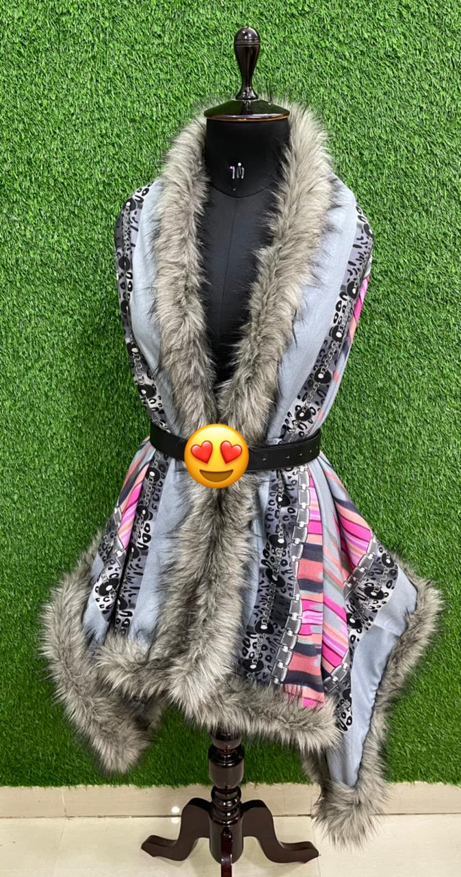 Designer Cashmere Wool Digital Print Stoles