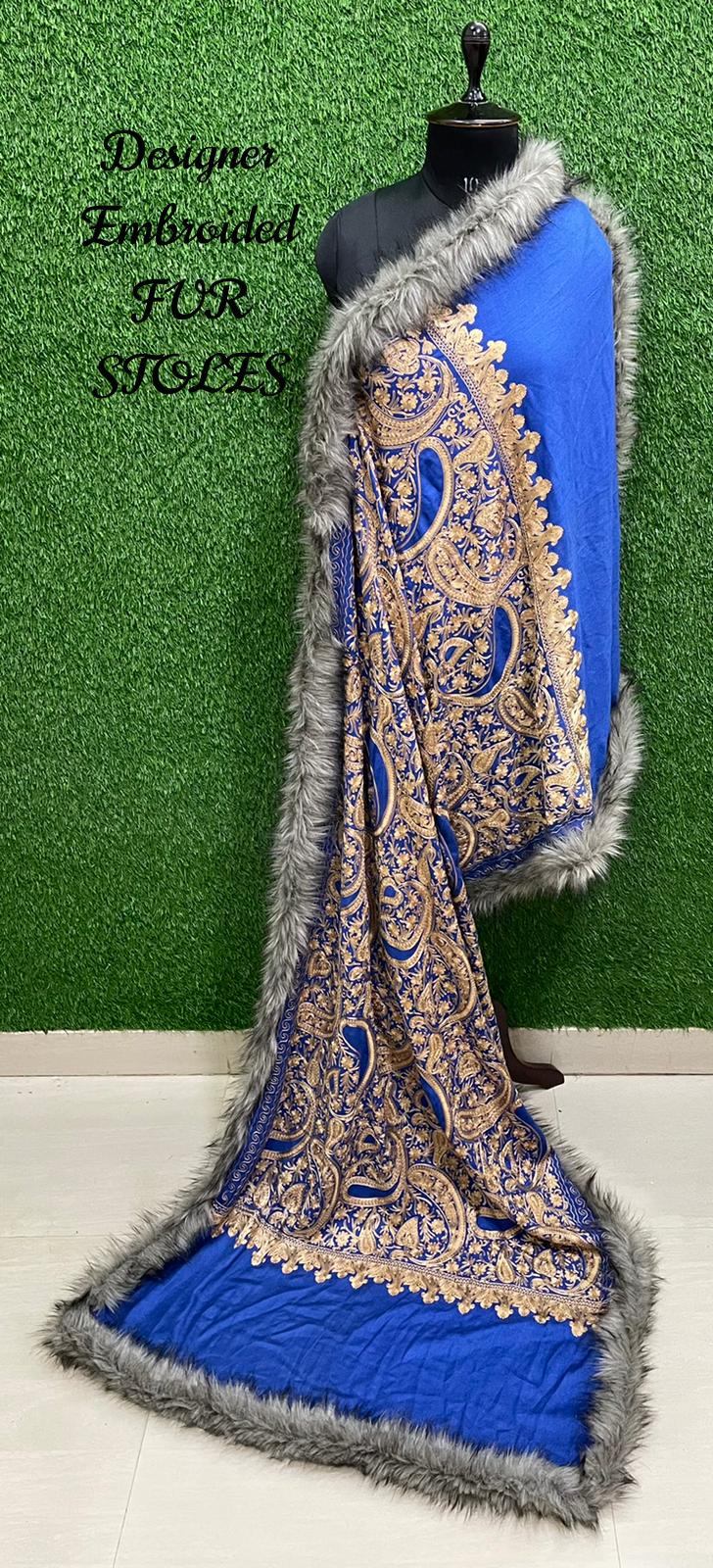 Designer Embroidered Pashmina Stoles