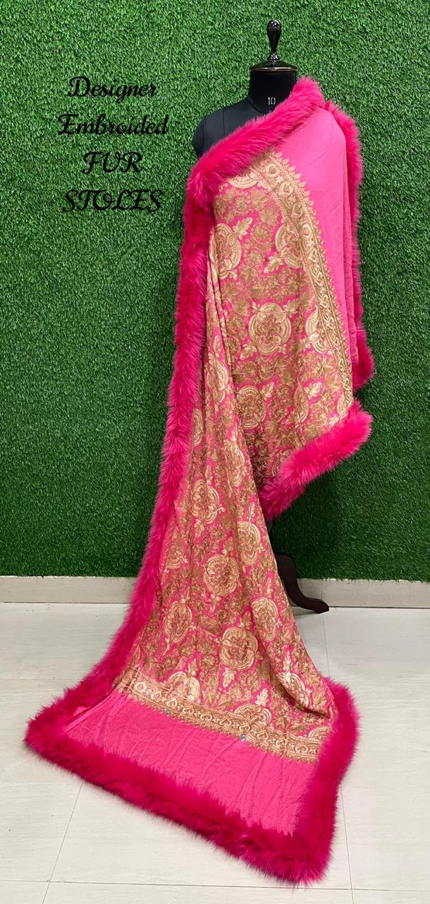 Designer Embroidered Pashmina Stoles