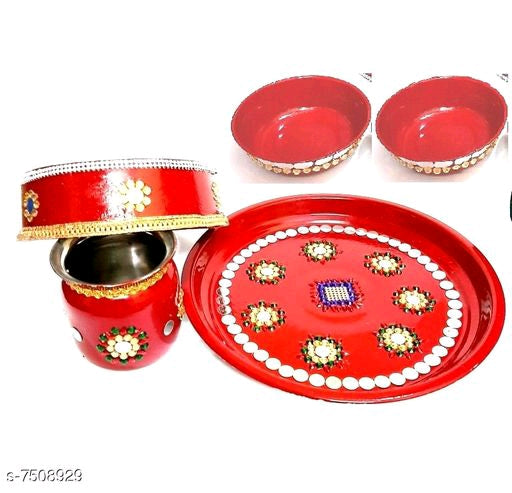 Pooja Thalis & Plates (Karwachauth)