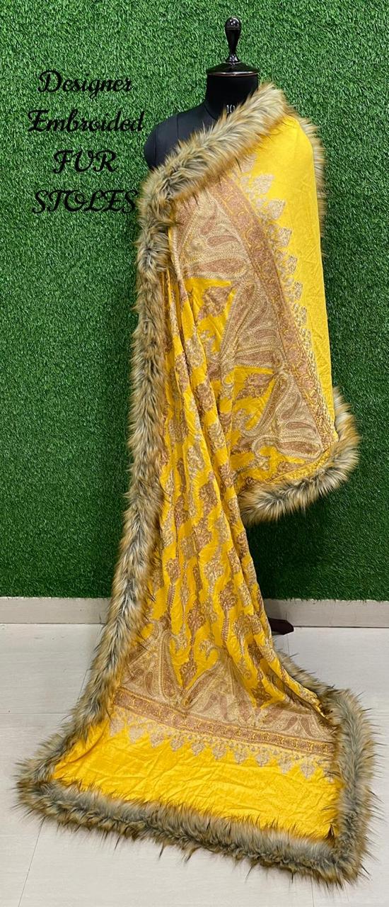 Designer Embroidered Pashmina Stoles
