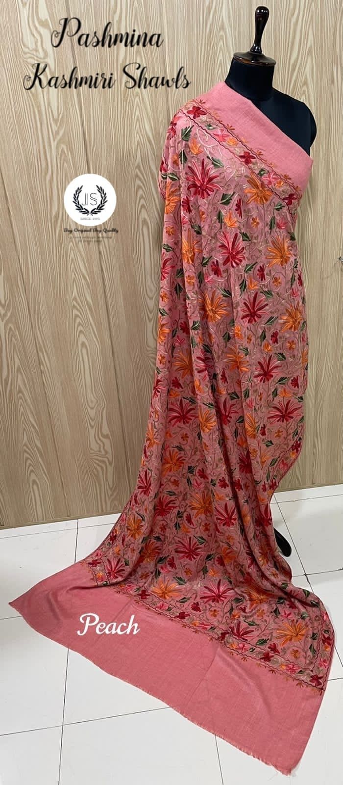 Pure Wool Embroidered Kashmiri Shawls