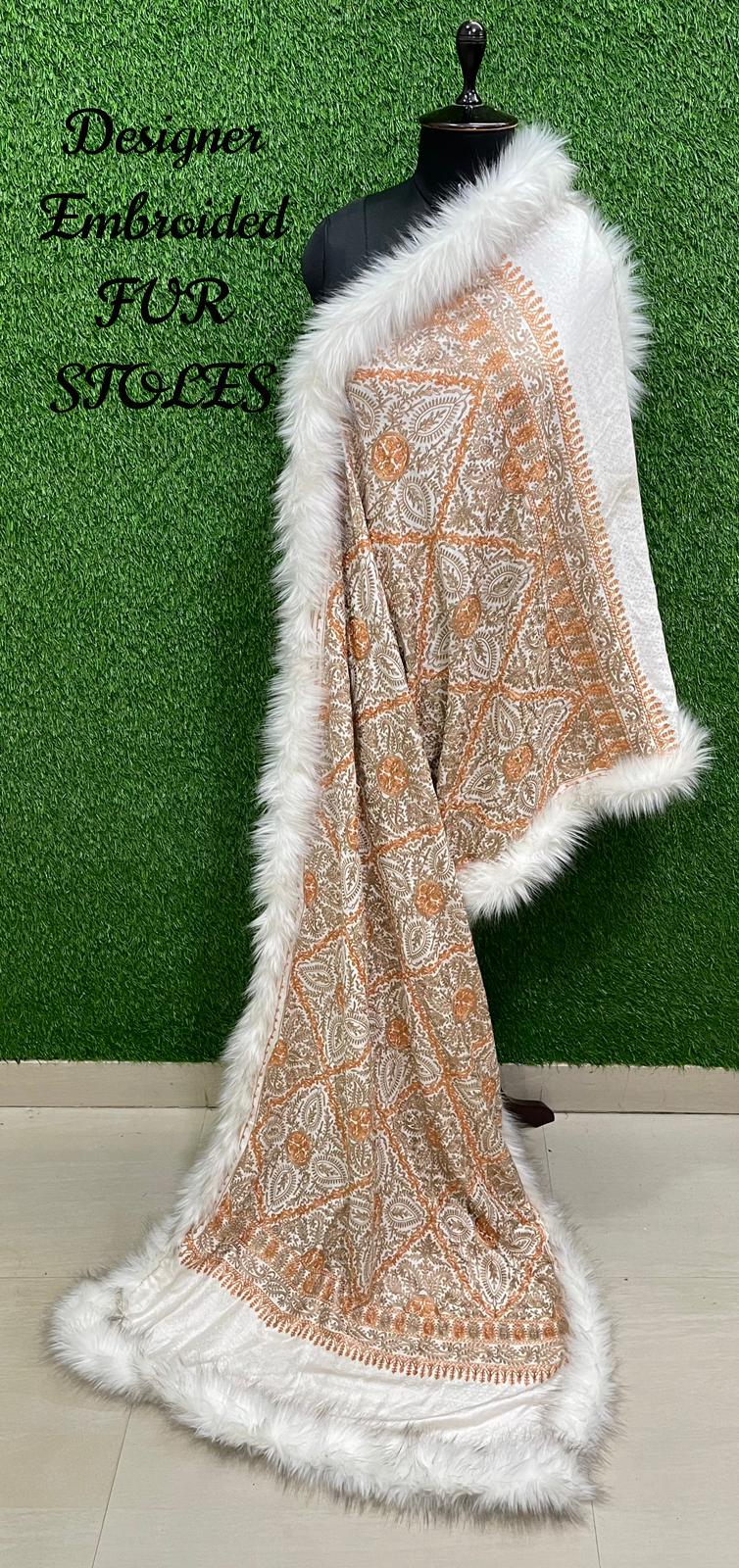 Designer Embroidered Pashmina Stoles