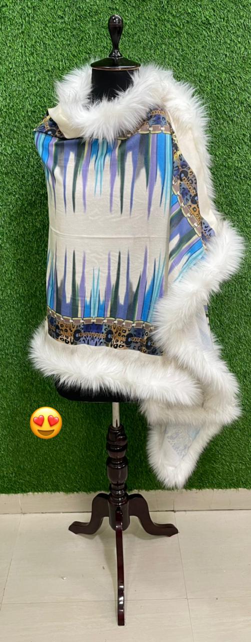 Designer Cashmere Wool Digital Print Stoles