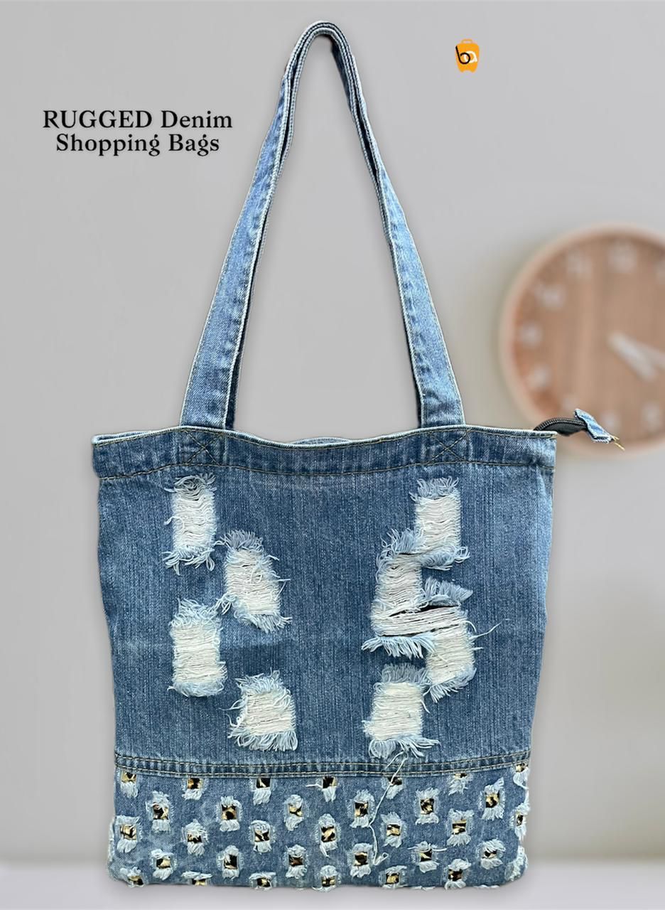 Denim Shopping Bags