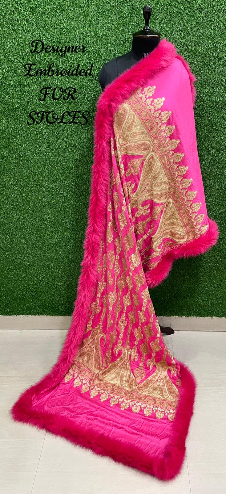 Designer Embroidered Pashmina Stoles