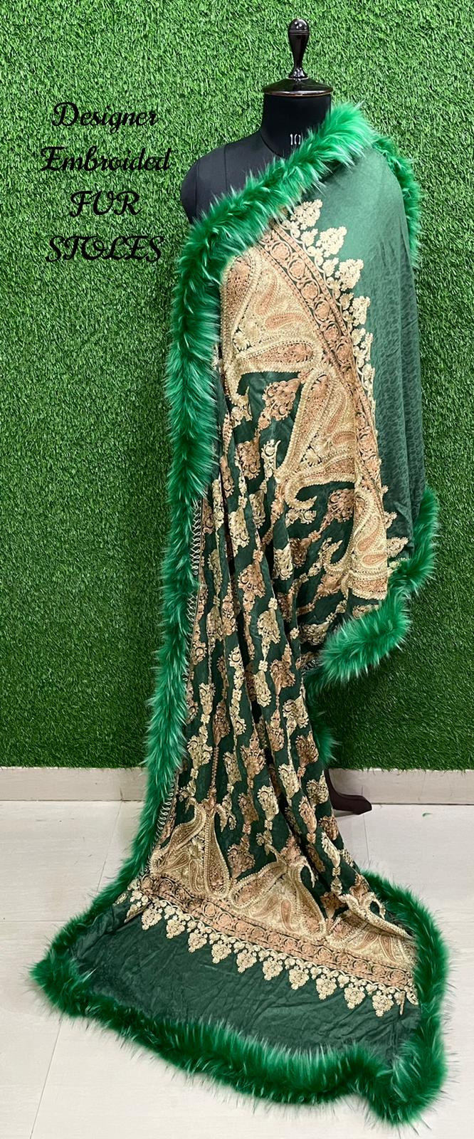 Designer Embroidered Pashmina Stoles