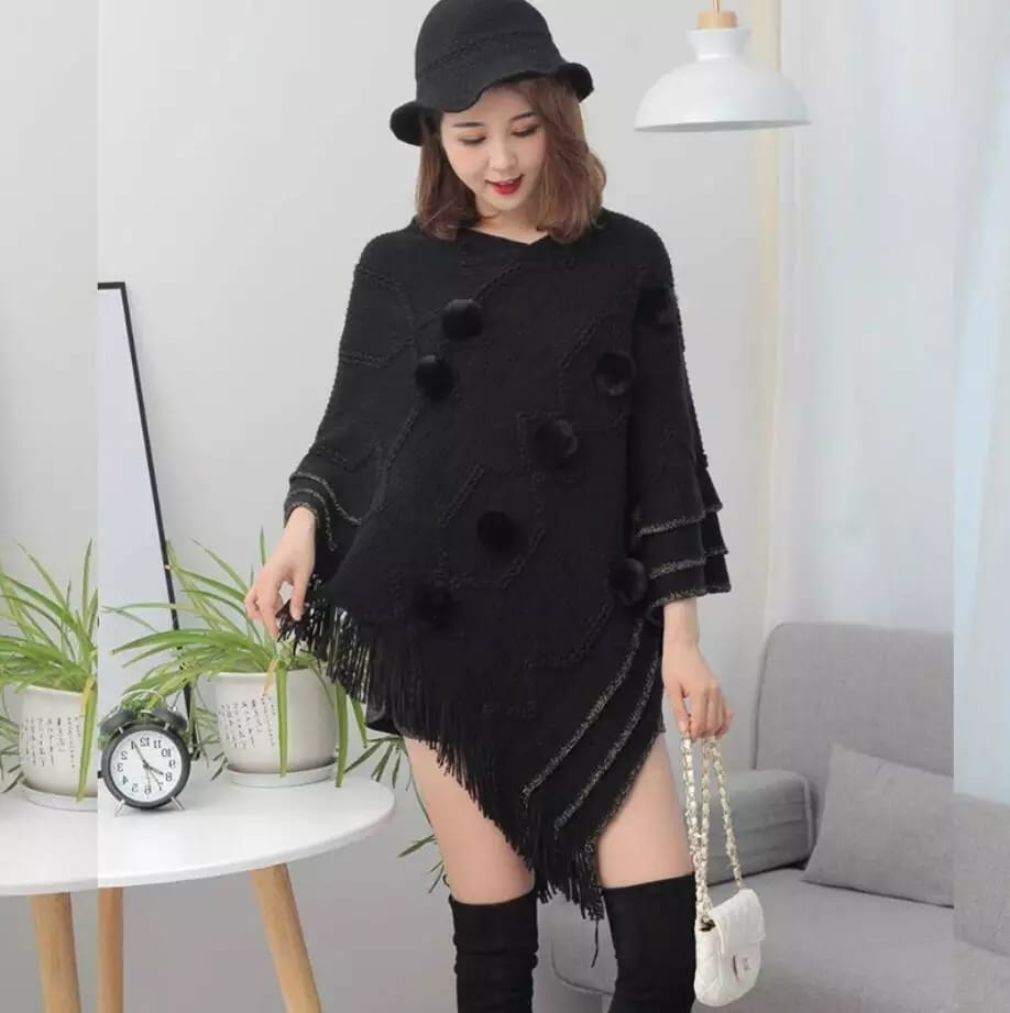 Pom pom Poncho