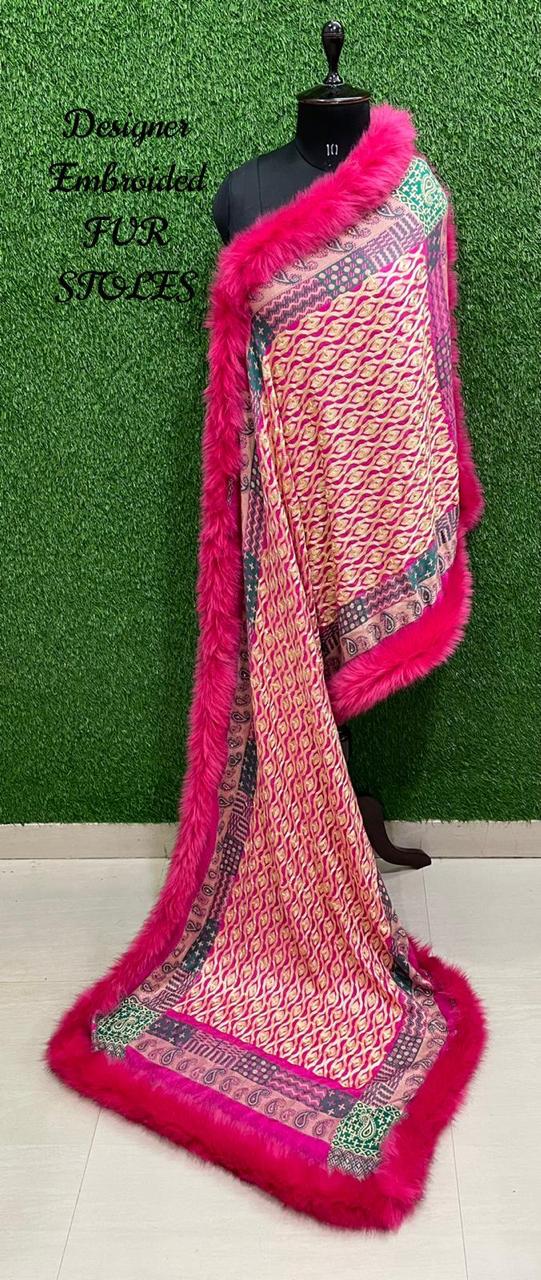 Designer Embroidered Pashmina Stoles