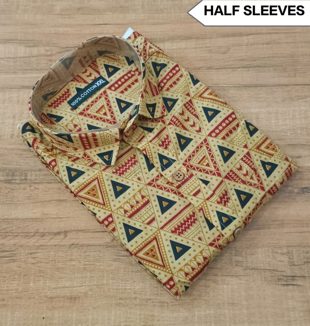 Men's Half Sleeves Cotton Shirt