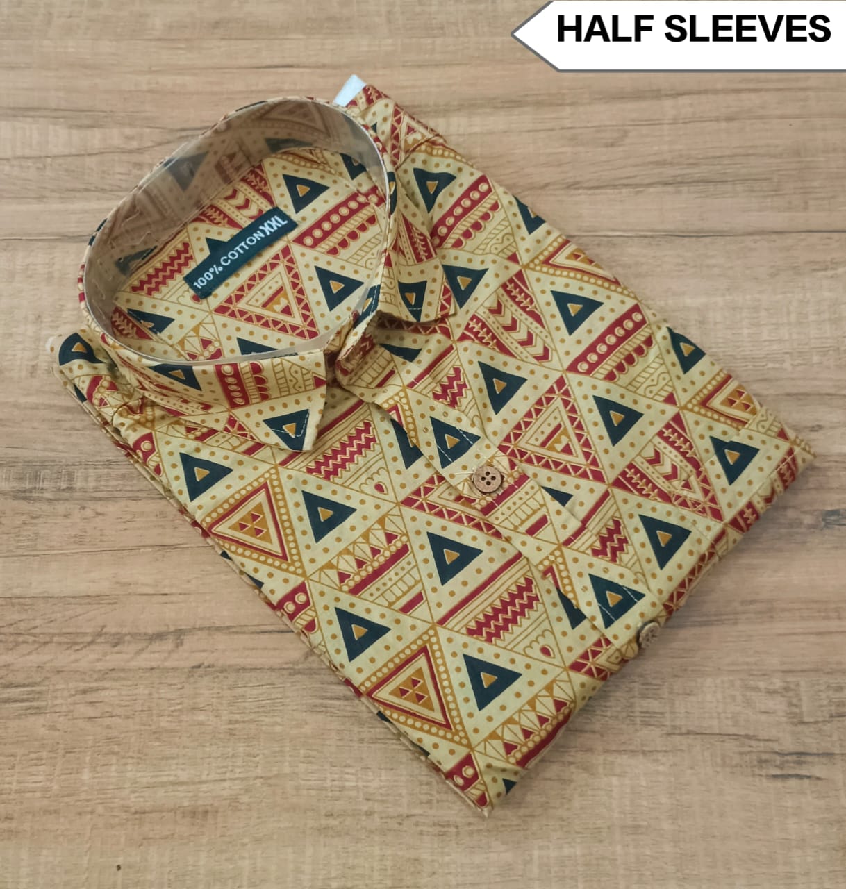 Men's Half Sleeves Cotton Shirt