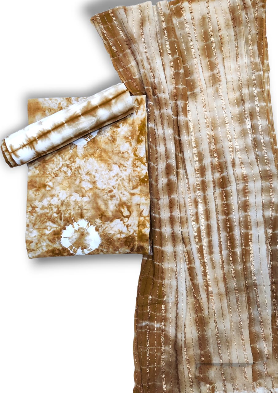 Tie n Dye Rayon Cotton Dress Material