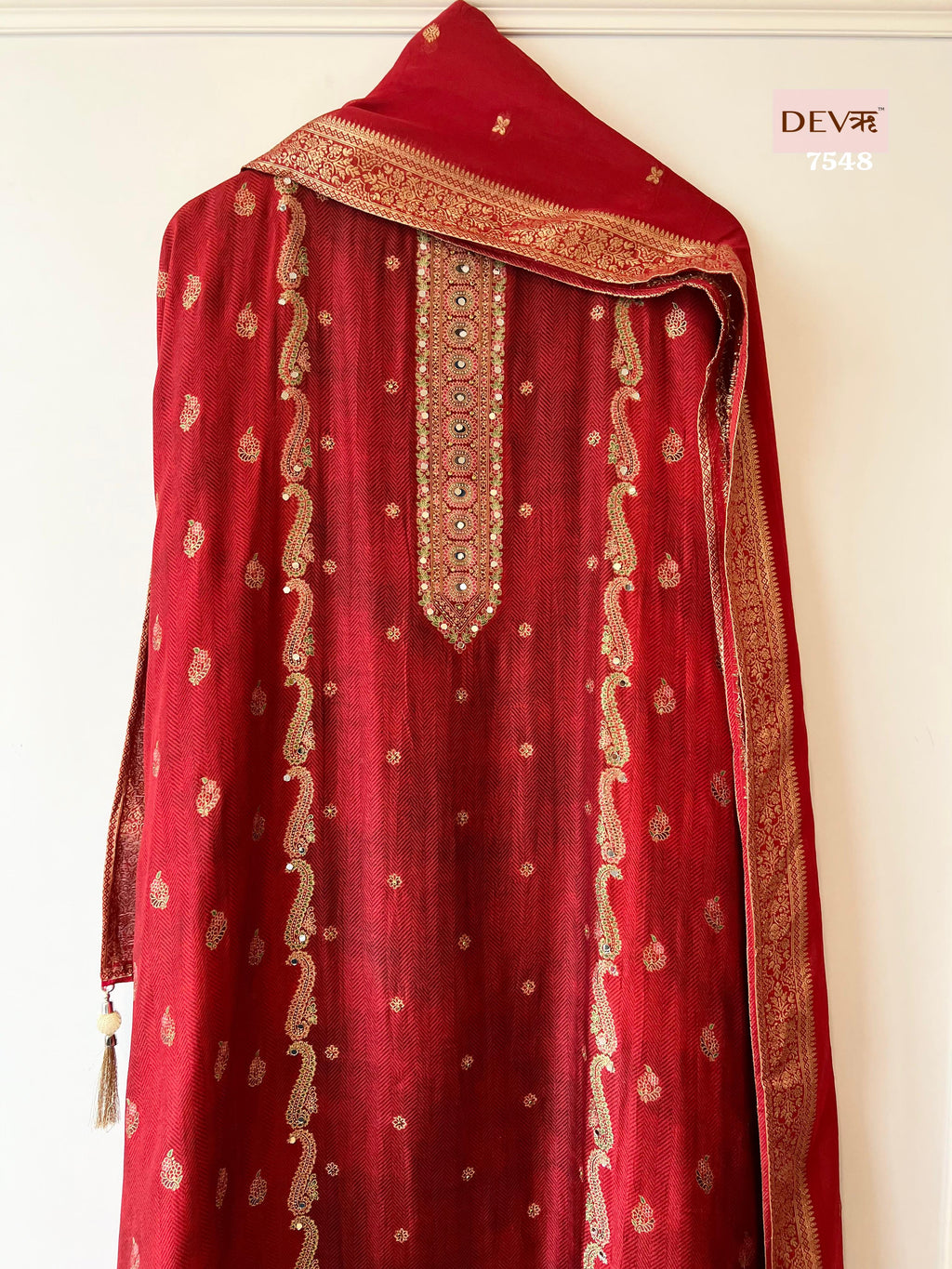 Russian Silk with benarsi weave top with shantoon bottom