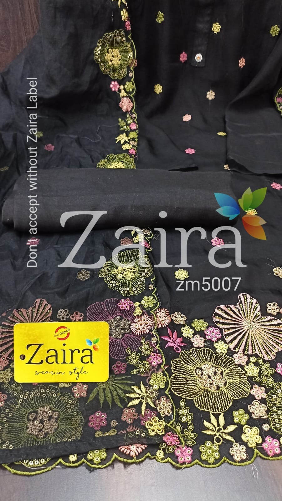 Organza semi-stitched with beautiful embroidery