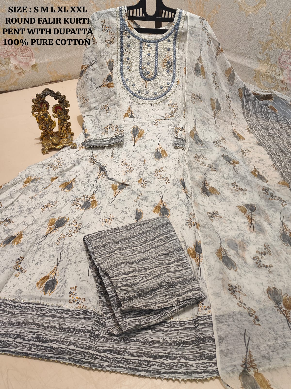 Full Flair Kurti Pant with Dupatta