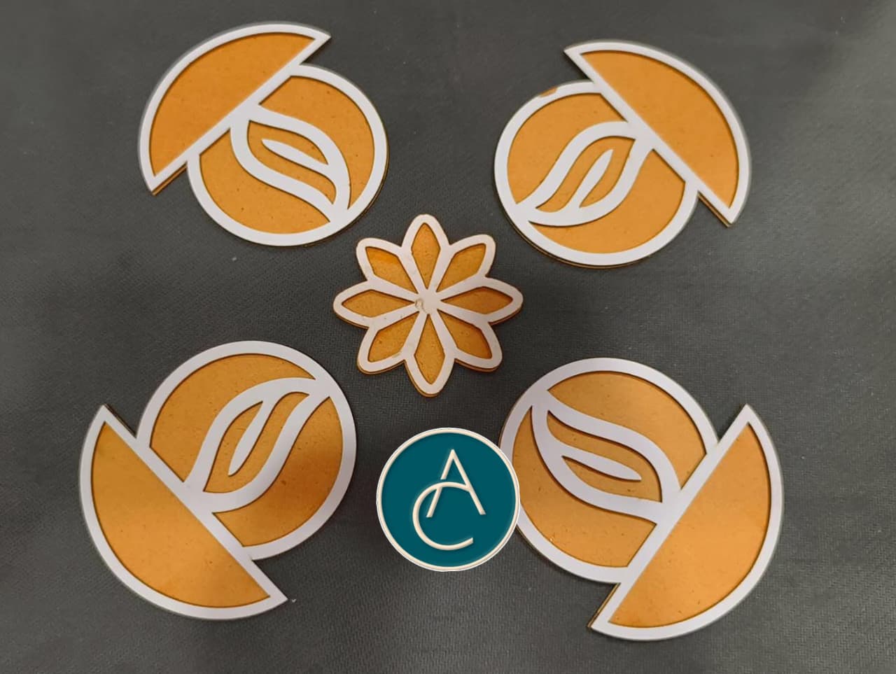 MDF Board Small Rangoli Set