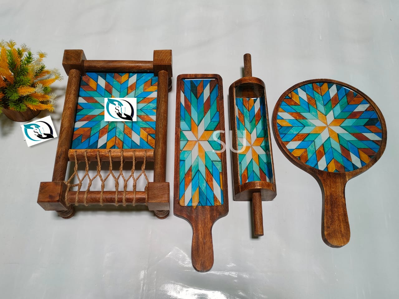 Set of Wooden Platters