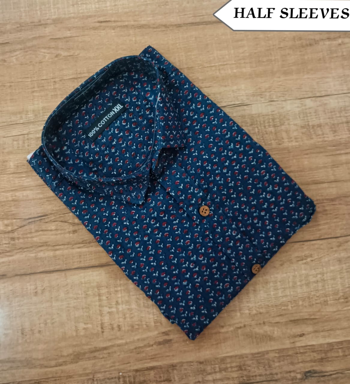 Men's Half Sleeves Cotton Shirt