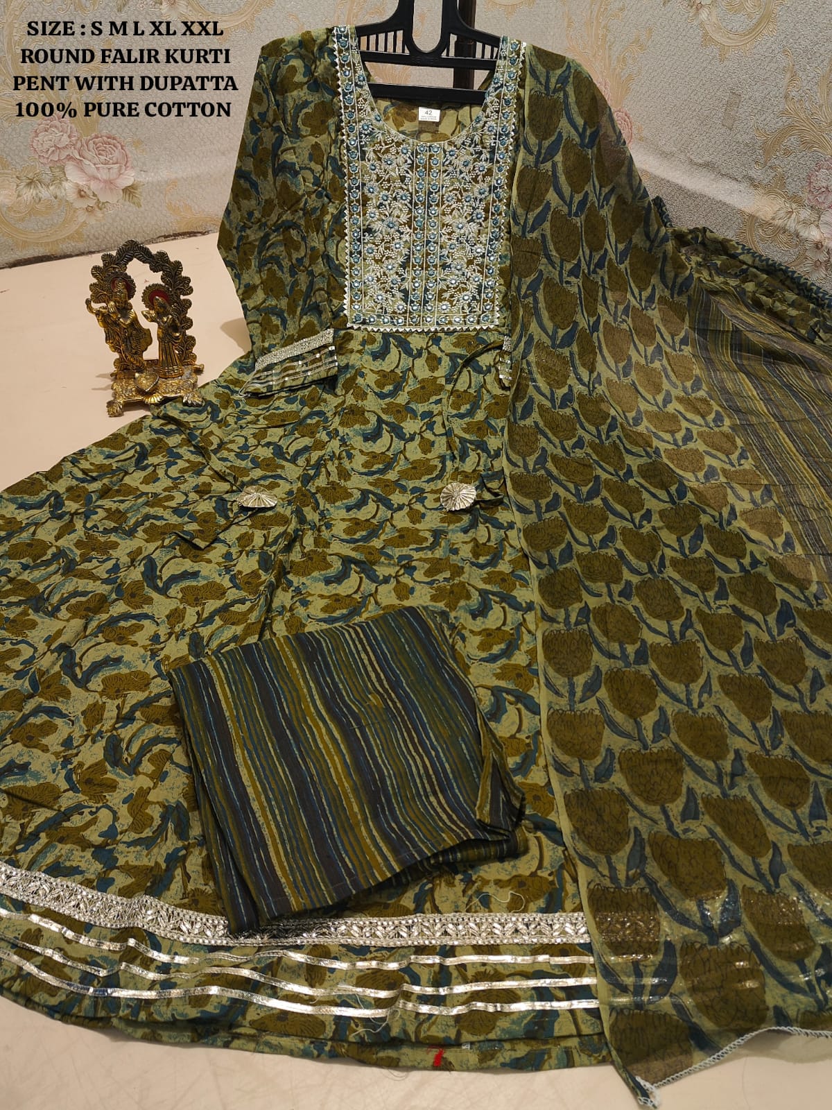 Full Flair Kurti Pant with Dupatta