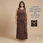 Imported Sleeveless Rose Gown Plus Size