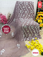 Georgette unstitched with Laxmi Gota Patti Embroidery