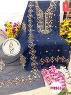 Chiffon with pressing gota embroidery work suit