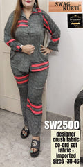 Designer Crush Fabric Co-ord Set