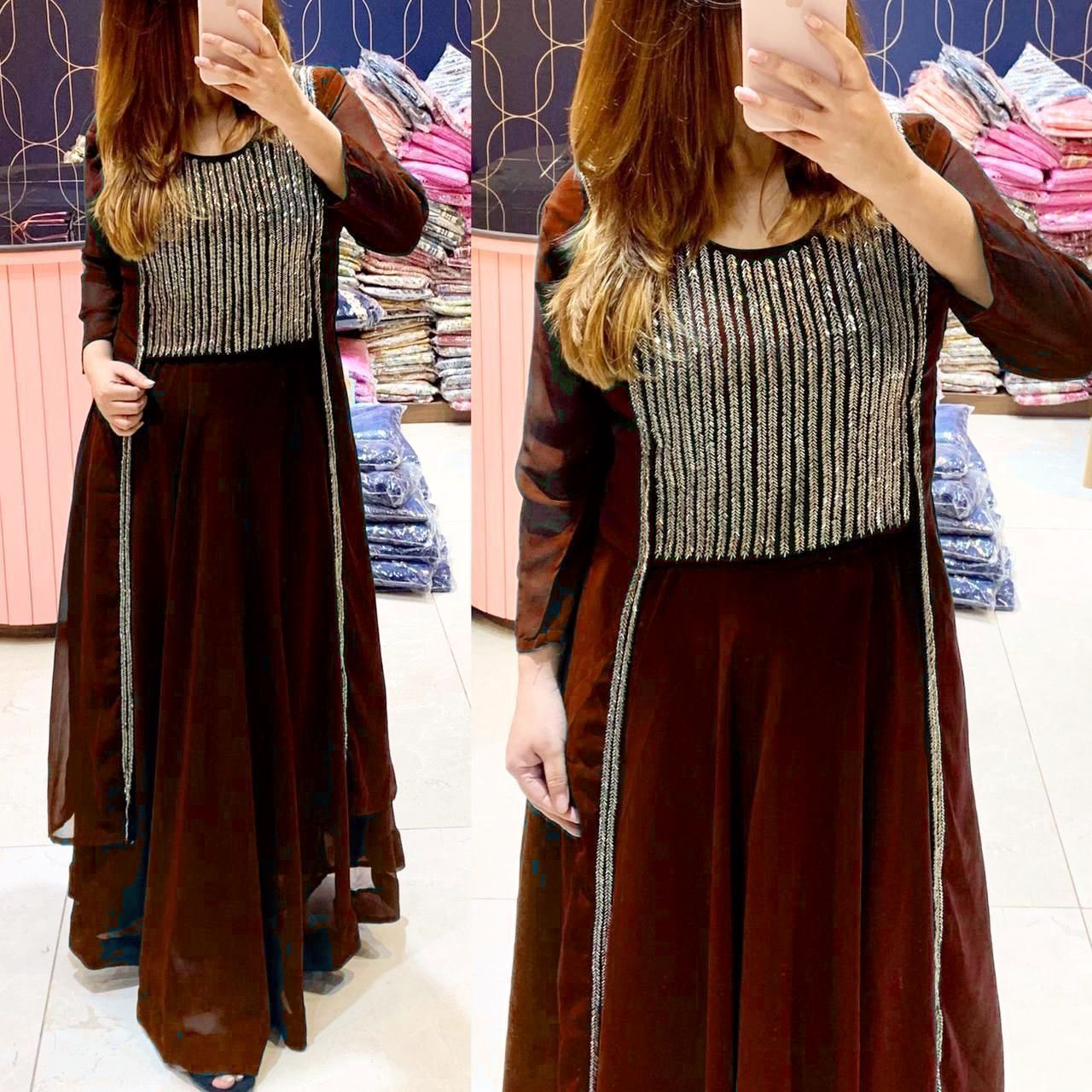 Georgette Dress with handwork