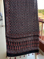 Ajrakh Handblock Modal Silk Dupattas