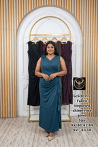 Imported Sleeveless Rose Gown Plus Size