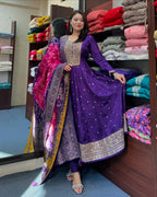 Banarasi Silk Anarkali Set