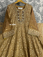 Chinnon Anarkali Stitched with Zari Sequins work