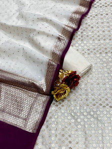 Handloom Silk Chanderi Suit Fabric