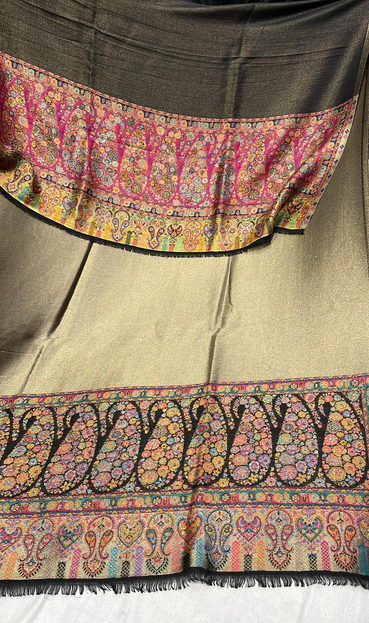 Metallic Kani Reversible Pashmina Shawls