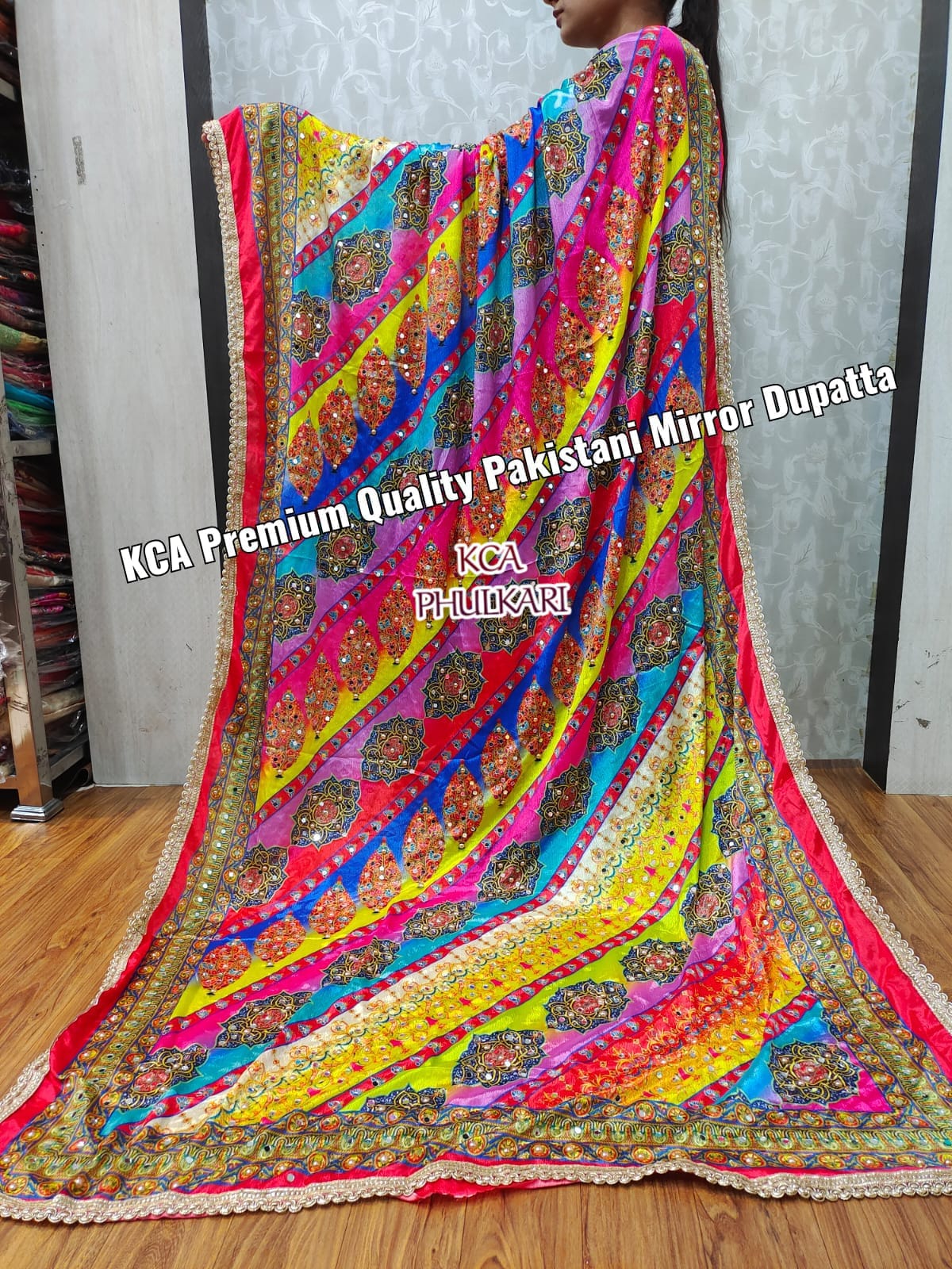 Pakistani Mirror Work Chinnon Dupattas